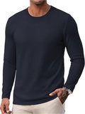 Crew Neck Long Sleeve Soft Lightweight Basic T-Shirt (US Only)