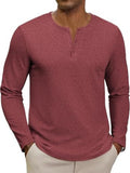Midweight Henley Button Placket Casual Shirt (US Only)