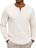 Midweight Henley Button Placket Casual Shirt (US Only)