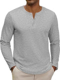 Midweight Henley Button Placket Casual Shirt (US Only)