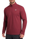Quarter Zip Long Sleeve Athletic Running Shirt (US Only)