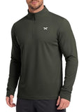 Quarter Zip Long Sleeve Athletic Running Shirt (US Only)