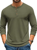 Henley Cotton Blend Casual Pullover Top (US Only)