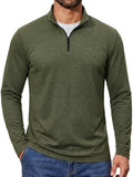 Lightweight Mock Neck Quarter Zip Long Sleeve Pullover (US Only)