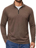 Lightweight Mock Neck Quarter Zip Long Sleeve Pullover (US Only)