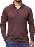 Lightweight Mock Neck Quarter Zip Long Sleeve Pullover (US Only)