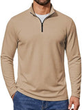 Lightweight Mock Neck Quarter Zip Long Sleeve Pullover (US Only)