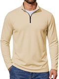 Lightweight Mock Neck Quarter Zip Long Sleeve Pullover (US Only)