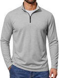 Lightweight Mock Neck Quarter Zip Long Sleeve Pullover (US Only)