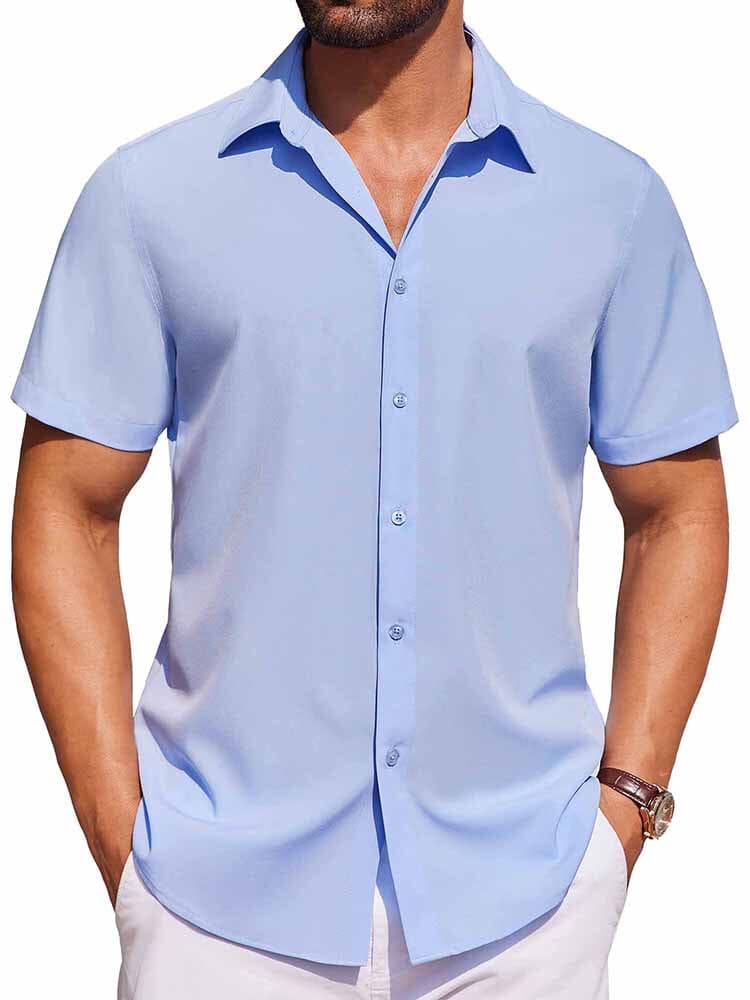 Casual Button Down Shirts (US Only) Shirts coofandy Clear Blue S 