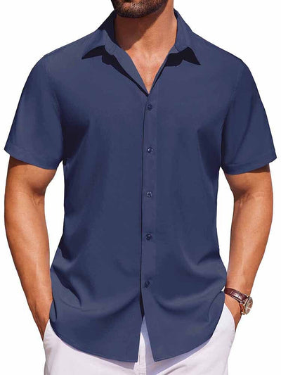 Casual Button Down Shirts (US Only) Shirts coofandy Navy Blue S 