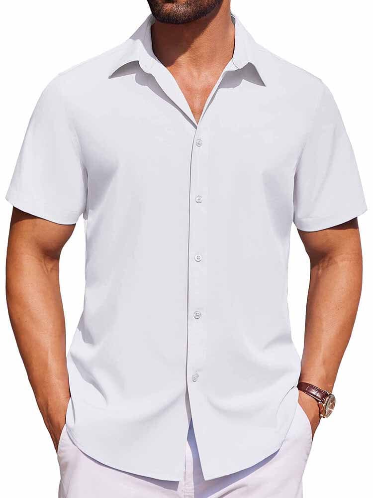 Casual Button Down Shirts (US Only) Shirts coofandy White S 