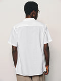 Casual Embroidered Cuban Collar Linen Blend Shirt