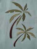 Tropical Embroidered Cuban Collar Linen Blend Shirt