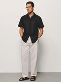 Vacation Casual Hidden Placket Linen Blend Shirt