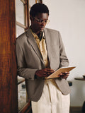 Classic Textured Sheep Wool Blend Blazer