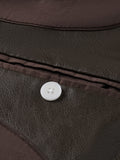 Elevated Leather-Collar Wool Blend Knit Blazer