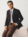 Casual Peak-Lapel One-Button Wool Blend Blazer