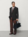 Casual Peak-Lapel One-Button Wool Blend Blazer
