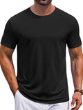 Casual Crew Neck Short Sleeve Basic T-Shirt (US Only)