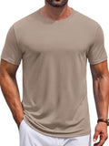 Casual Crew Neck Short Sleeve Basic T-Shirt (US Only)