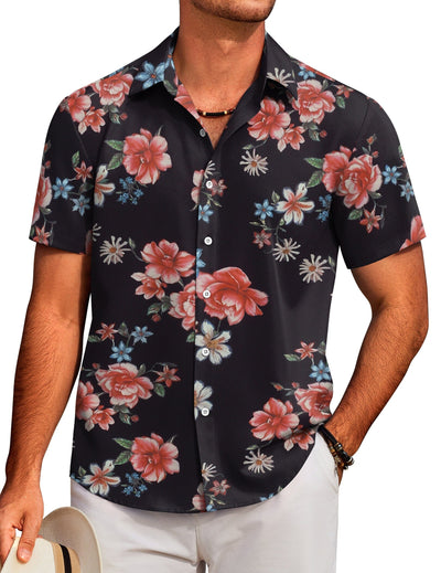 Tropical Floral Beach Shirt (US Only) Shirts coofandy PAT1 S 