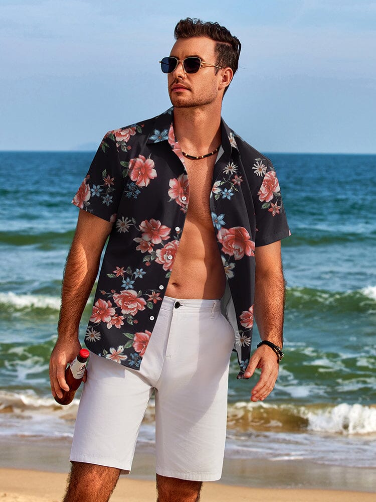 Tropical Floral Beach Shirt (US Only) Shirts coofandy 