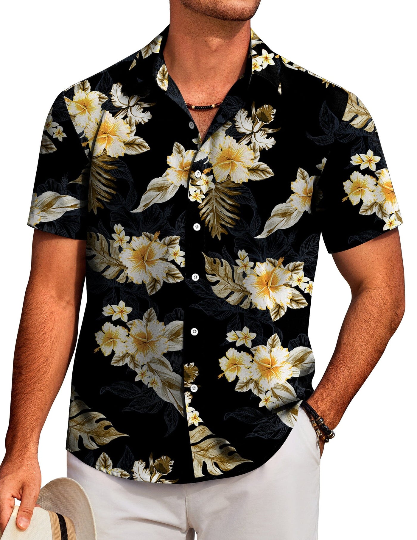 Tropical Floral Beach Shirt (US Only) Shirts coofandy PAT3 S 