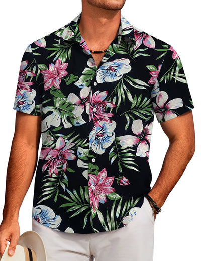 Tropical Floral Beach Shirt (US Only) Shirts coofandy PAT5 S 