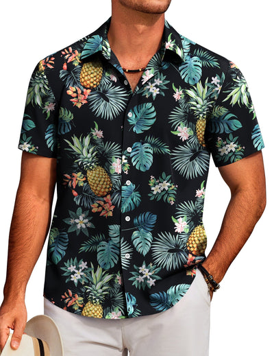 Tropical Floral Beach Shirt (US Only) Shirts coofandy PAT6 S 