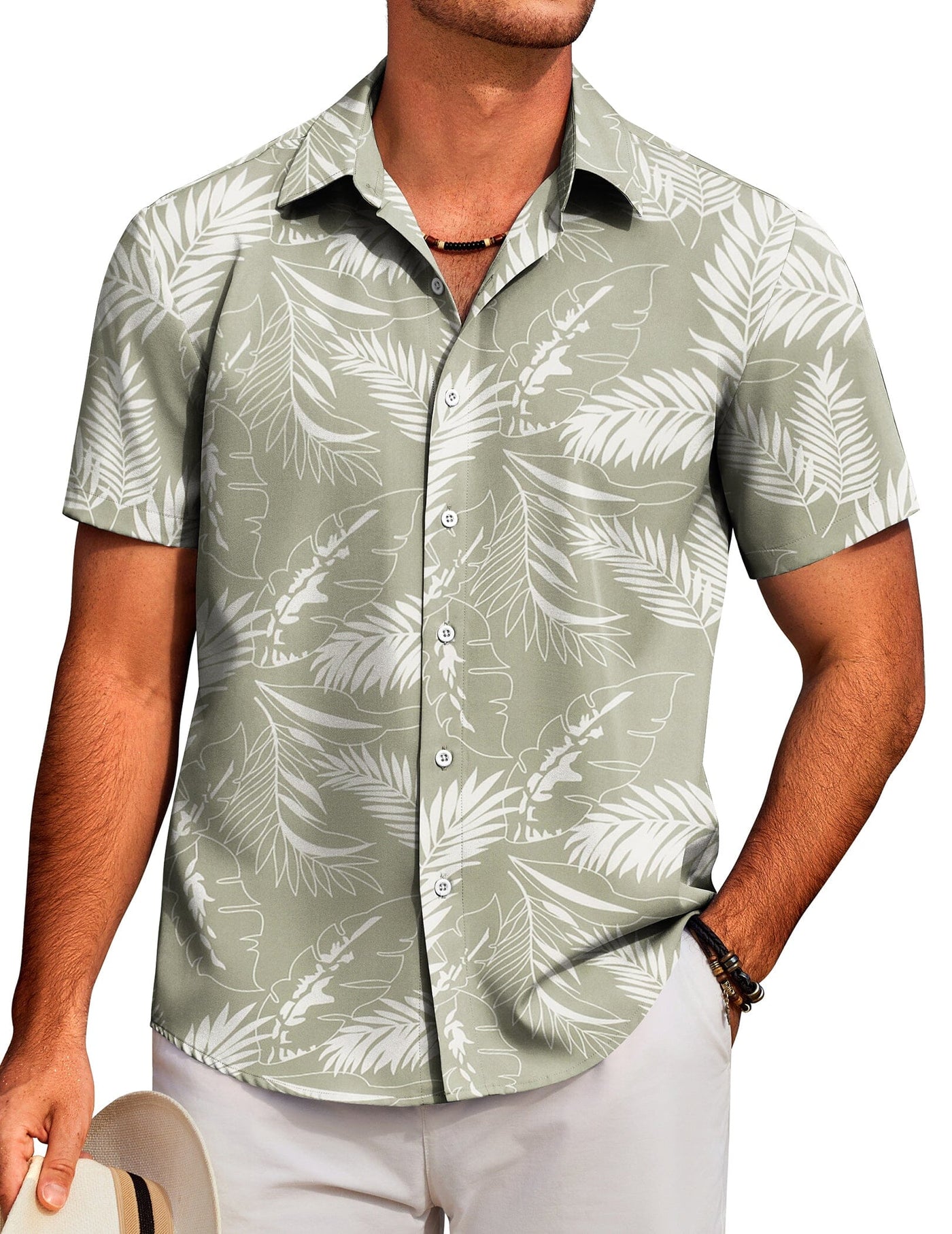 Tropical Floral Beach Shirt (US Only) Shirts coofandy PAT7 S 