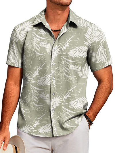 Tropical Floral Beach Shirt (US Only) Shirts coofandy PAT7 S 