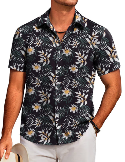 Tropical Floral Beach Shirt (US Only) Shirts coofandy PAT9 S 