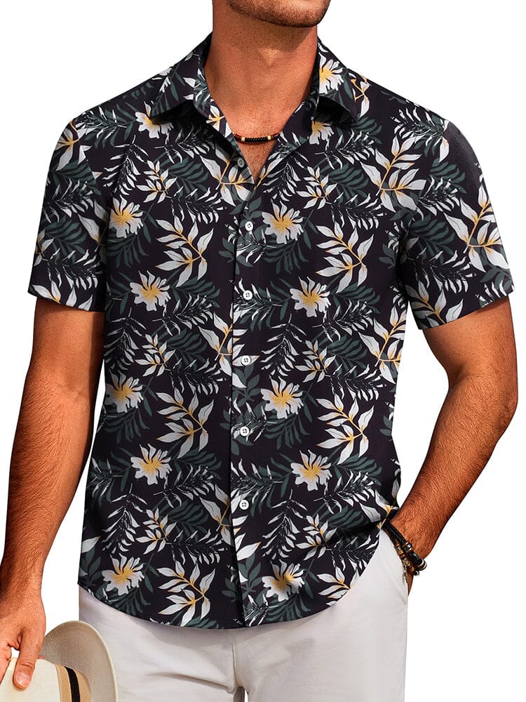 Tropical Floral Beach Shirt (US Only) Shirts coofandy PAT9 S 