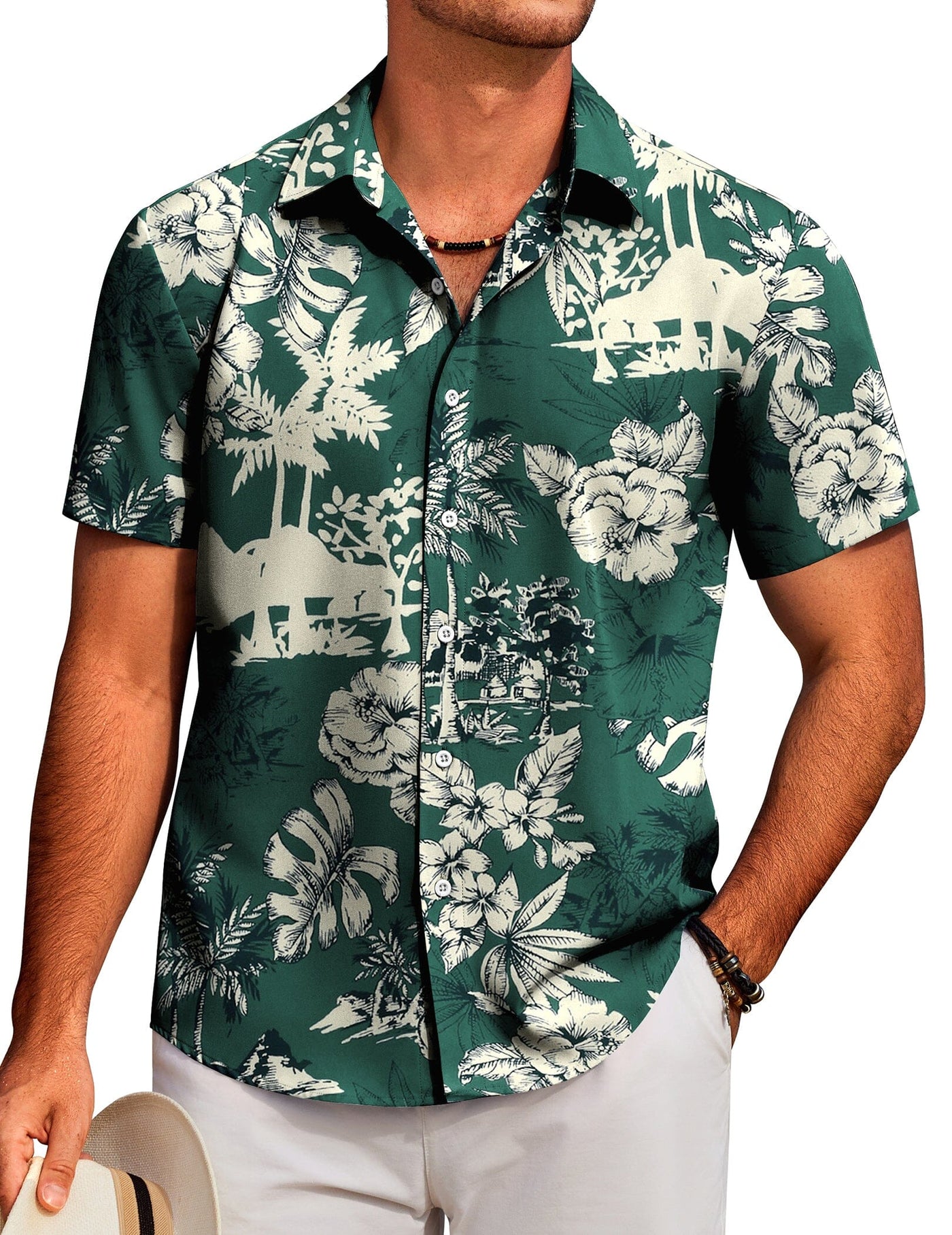 Tropical Floral Beach Shirt (US Only) Shirts coofandy PAT11 S 