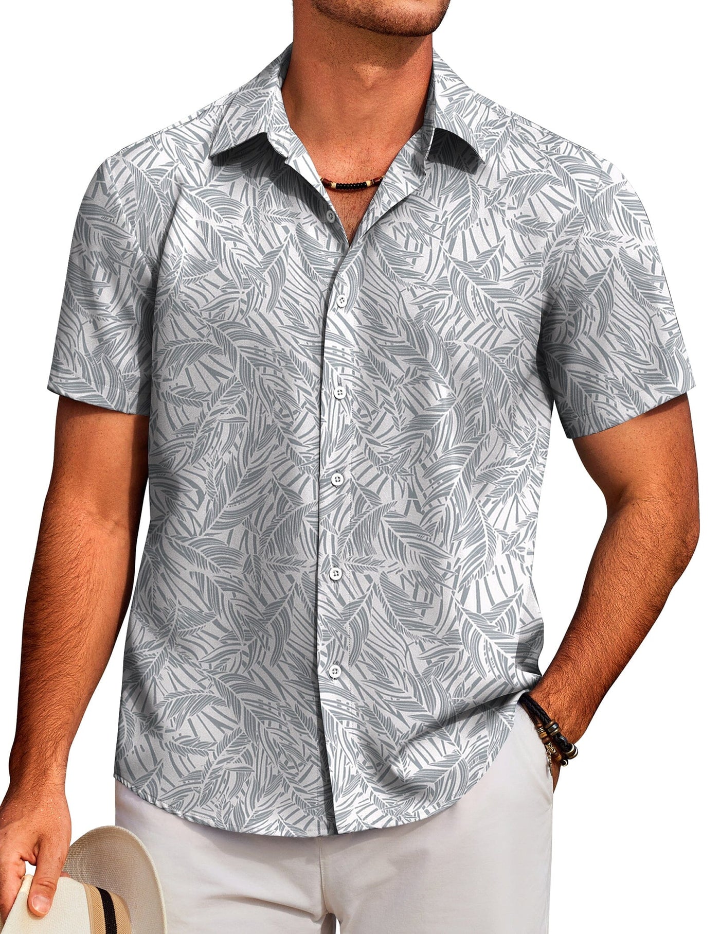 Tropical Floral Beach Shirt (US Only) Shirts coofandy 