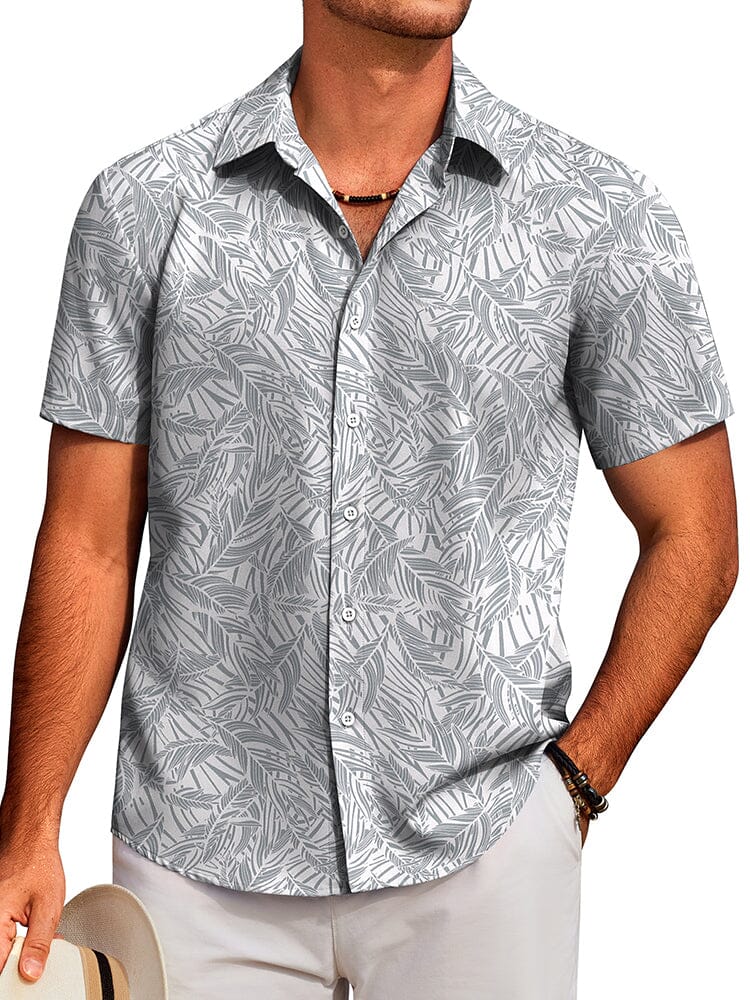 Tropical Floral Beach Shirt (US Only) Shirts coofandy PAT12 S 