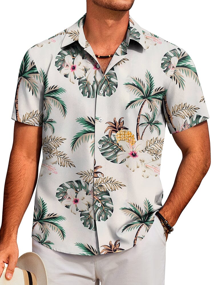 Tropical Floral Beach Shirt (US Only) Shirts coofandy PAT13 S 