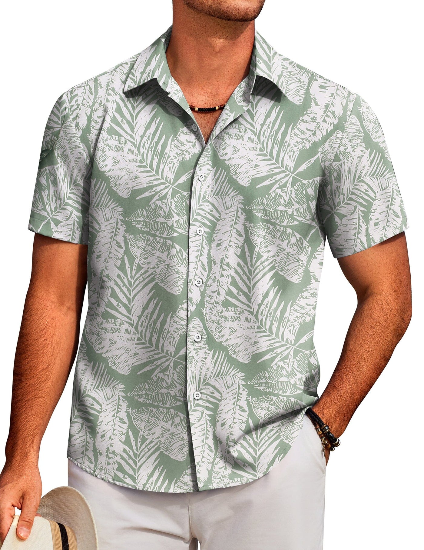 Tropical Floral Beach Shirt (US Only) Shirts coofandy PAT10 S 