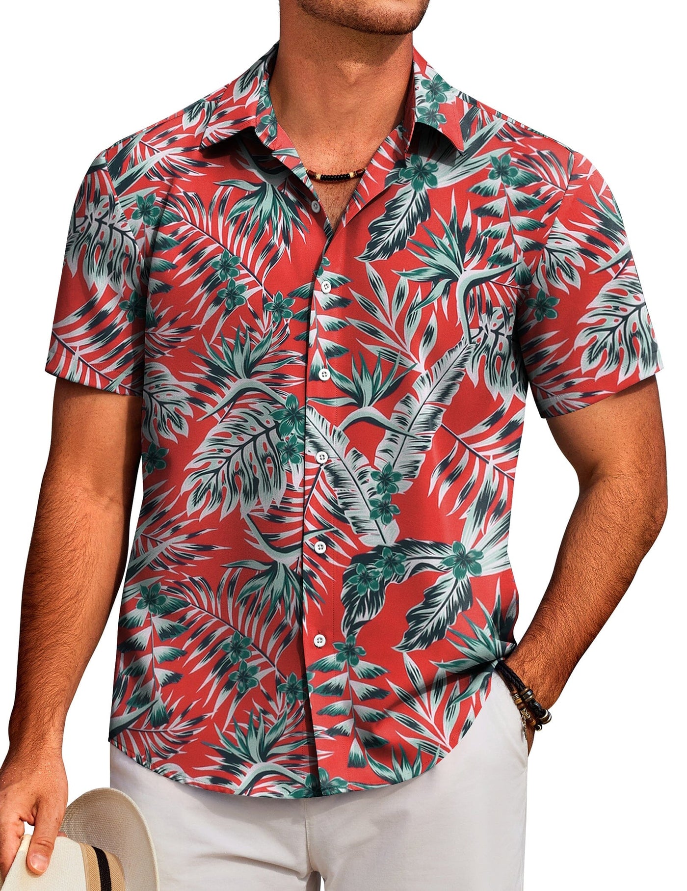 Tropical Floral Beach Shirt (US Only) Shirts coofandy PAT15 S 