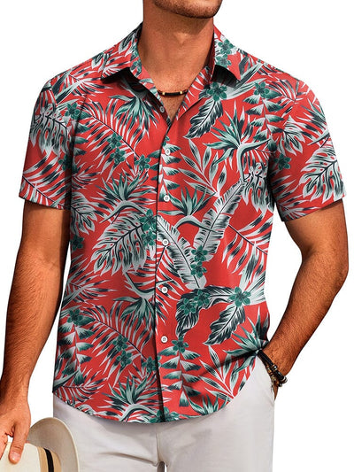 Tropical Floral Beach Shirt (US Only) Shirts coofandy PAT15 S 