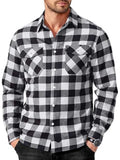 Classic Long Sleeve Plaid Flannel Button Down Shirt (US Only)