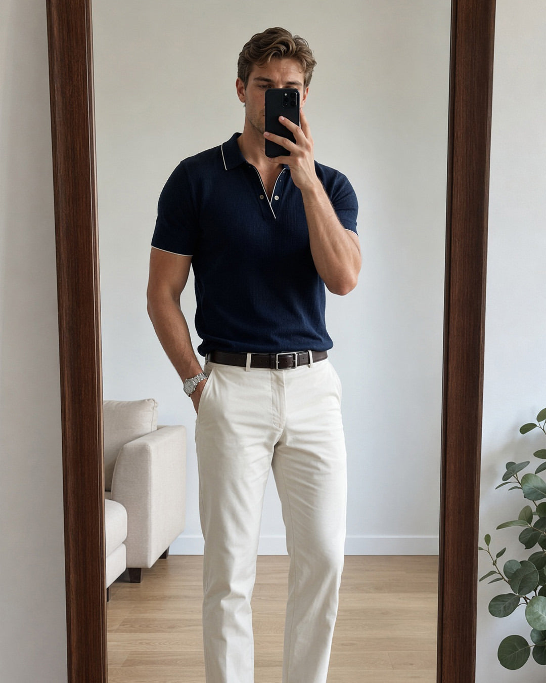 COOFANDY outfit mirror selfie