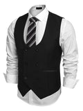 Double Breasted Dress Vest (US Local) Vest coofandy 