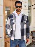 Casual Flannel Plaid Shirt Jacket (US Only) Jackets coofandy 