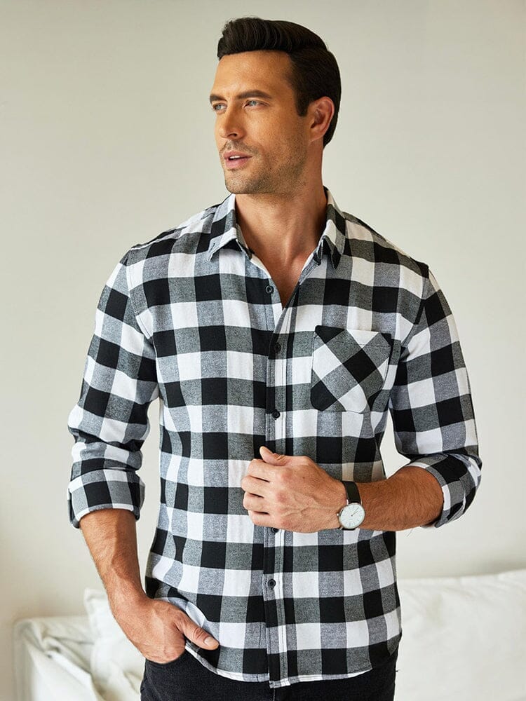 Comfort Plaid Flannel Shirts Shirts coofandy 