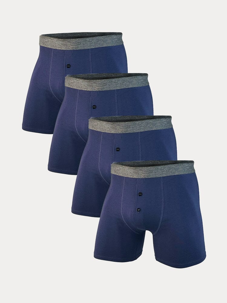 4 Pack Cotton Stretch Boxer Brief Accessories coofandy 4 Blue S 