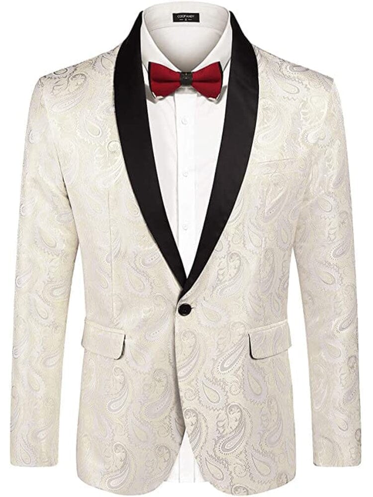 Stylish Paisley Shawl Lapel Blazer - Perfect for Proms & Weddings ...