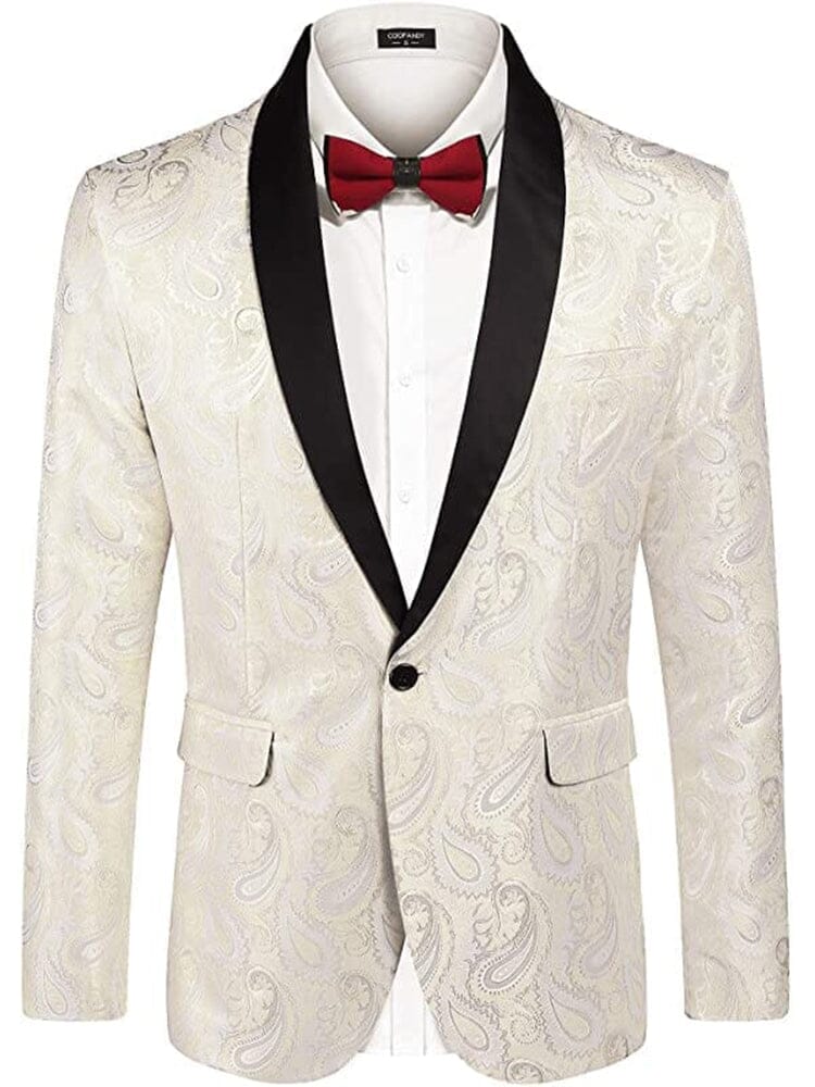 Paisley Shawl Lapel Blazer