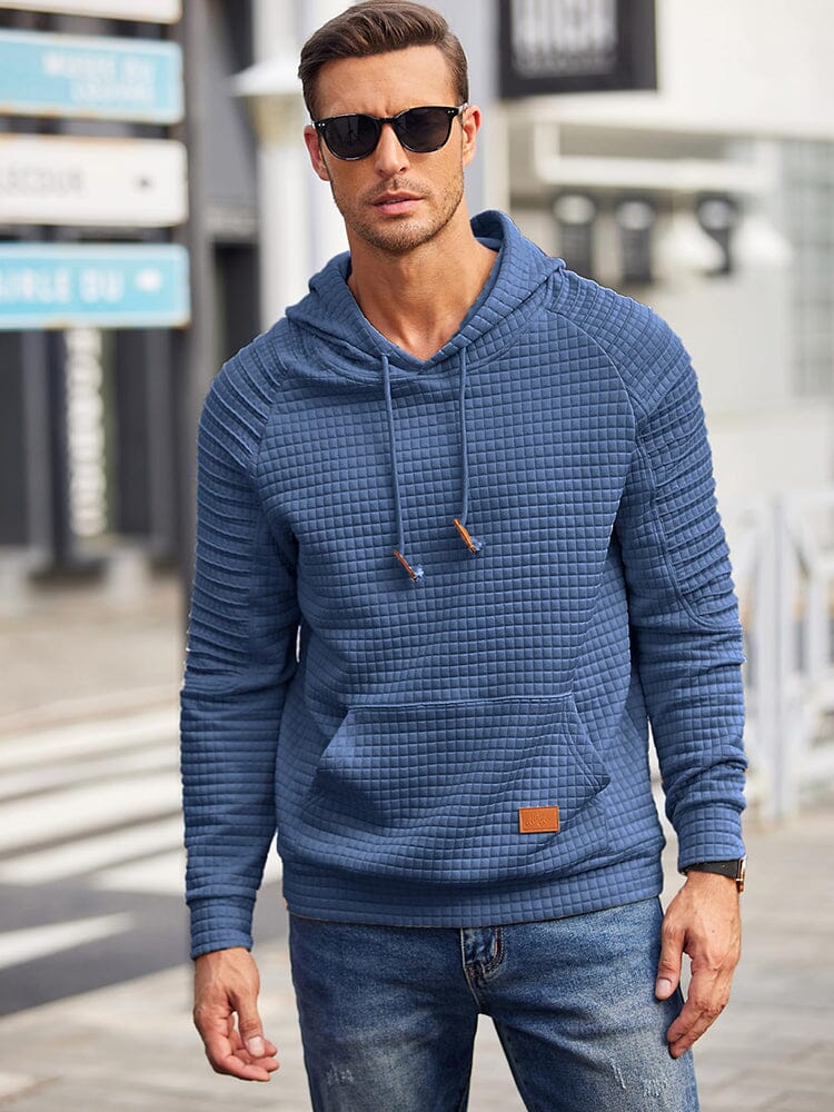 Stylish Waffle Knit Hoodie (US Only) Hoodies coofandy 